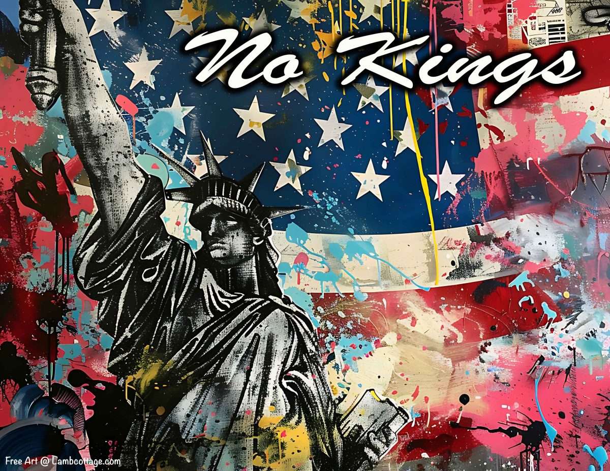 Liberty flag waving